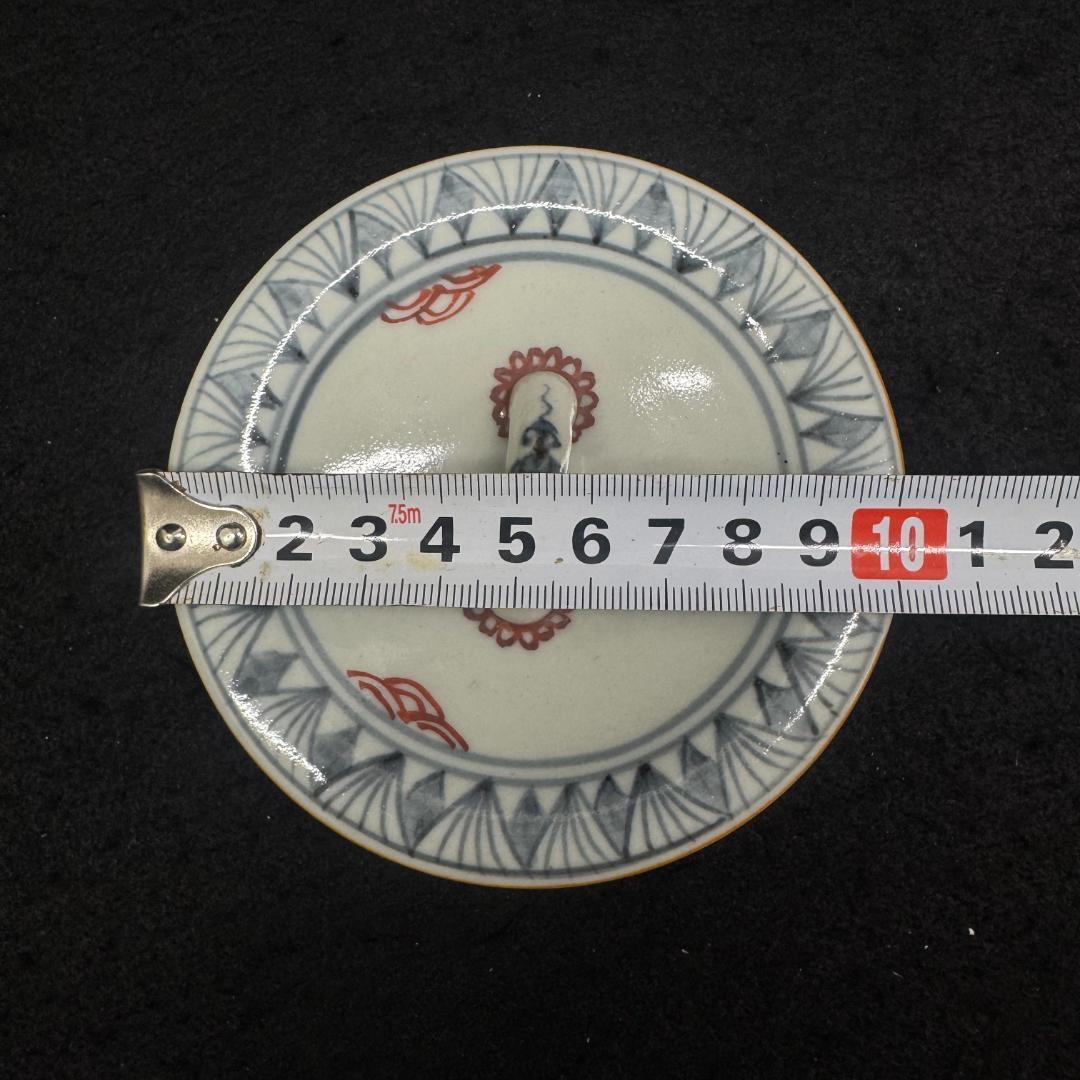 希少 五代 佐藤走波作 染錦草花文　水指　在銘　時代物　共箱 有田焼