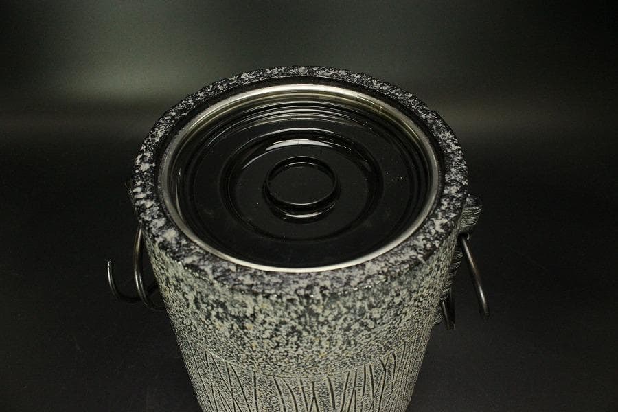 大西清右衛門 白肌 松声筒釜 共箱 象印 魔法瓶 未使用(ZE513)