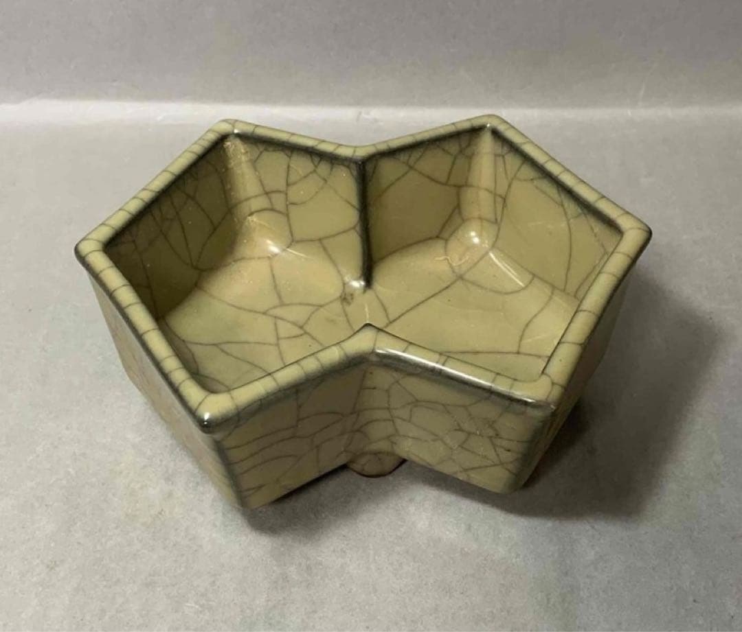 中国 足付洗筆（重菱形　鉢）　f12230902