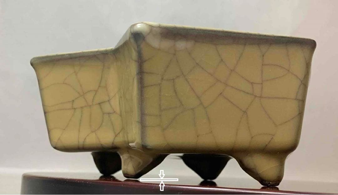 中国 足付洗筆（重菱形　鉢）　f12230902