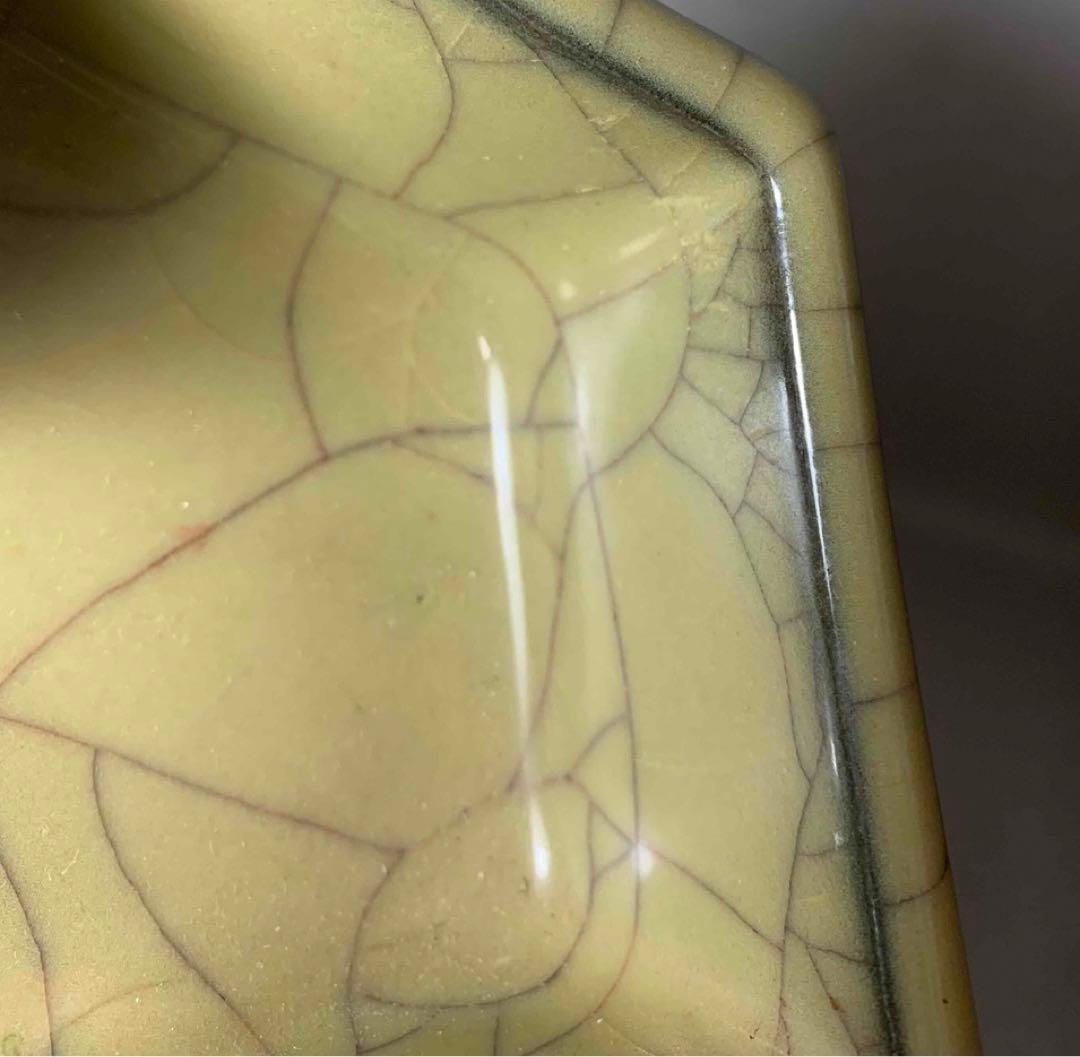 中国 足付洗筆（重菱形　鉢）　f12230902