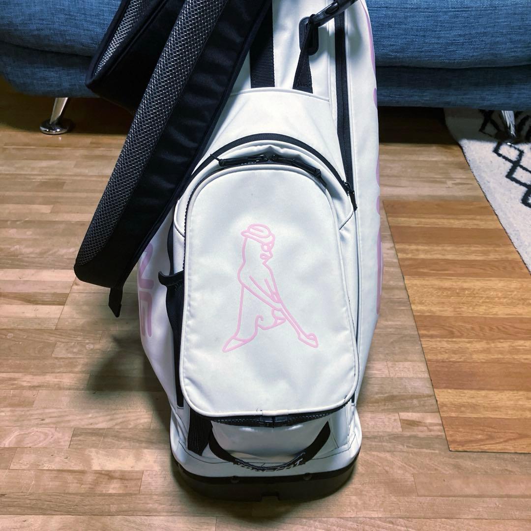 【美品】PINGゴルフキャディバック　　ホワイト／ピンク　カスタムオーダー