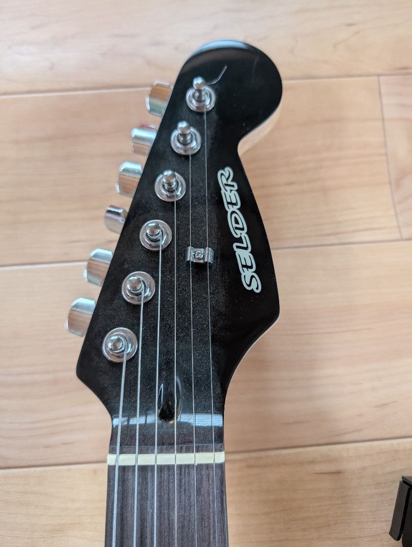 (初心者向け)SELDER エレキギター ブラック スタンド付き