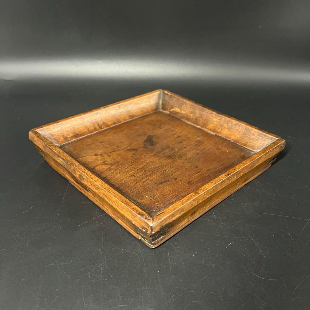 李朝 四方盆 木製 角盆 酒盆 茶盆 古民藝 朝鮮古美術 民藝 花台 展示台