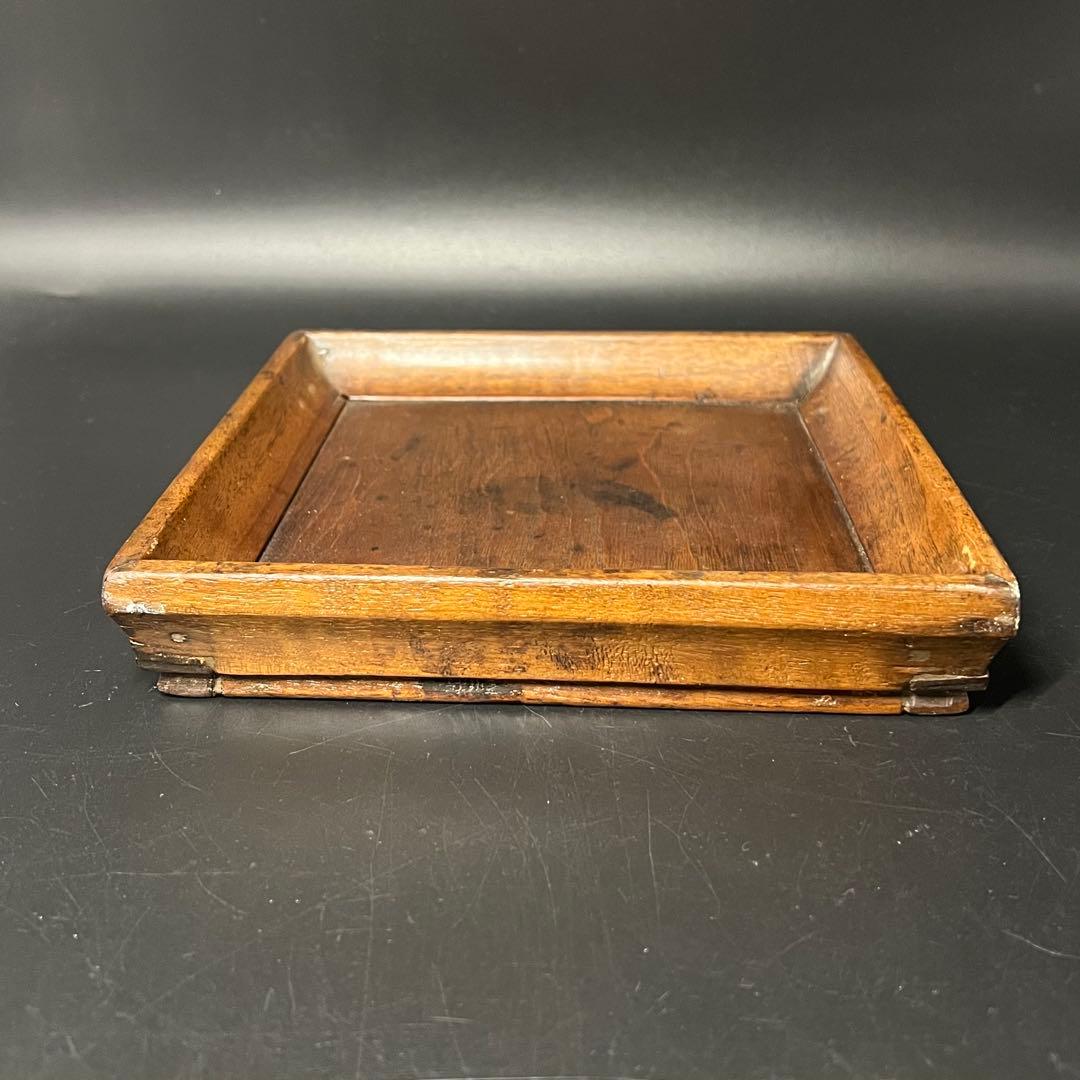 李朝 四方盆 木製 角盆 酒盆 茶盆 古民藝 朝鮮古美術 民藝 花台 展示台