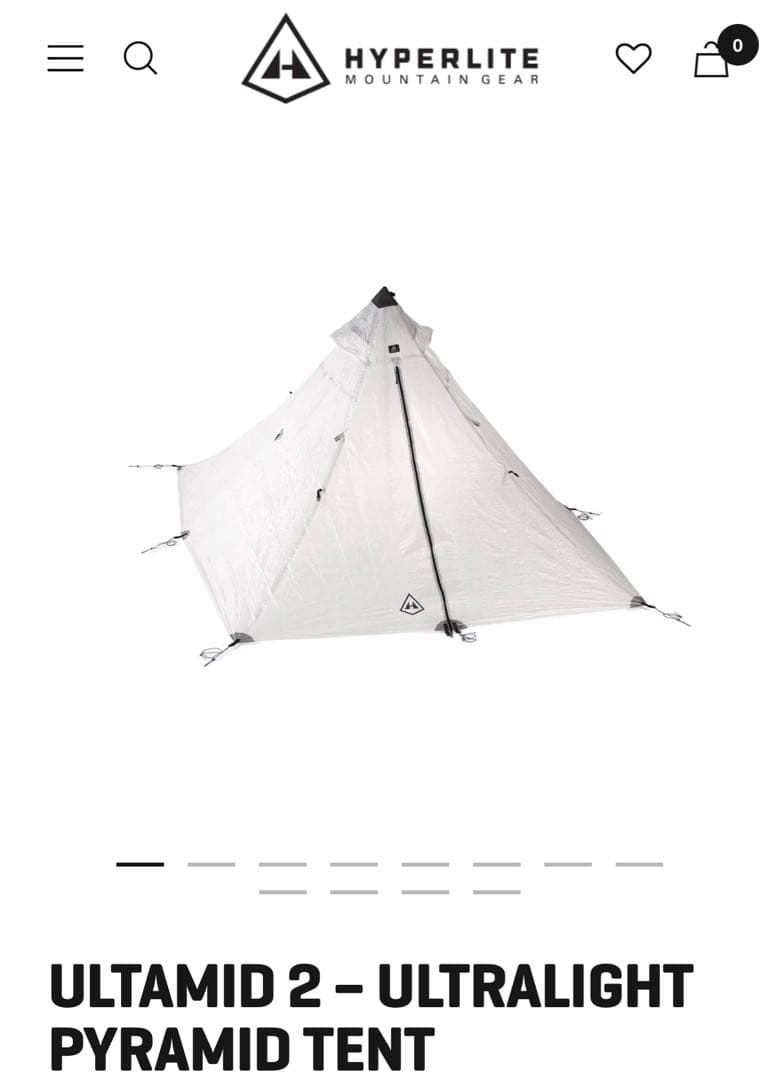 値下　美品　ハイパーライトマウンテンギアULTAMID 2 ウルトラライトテント
