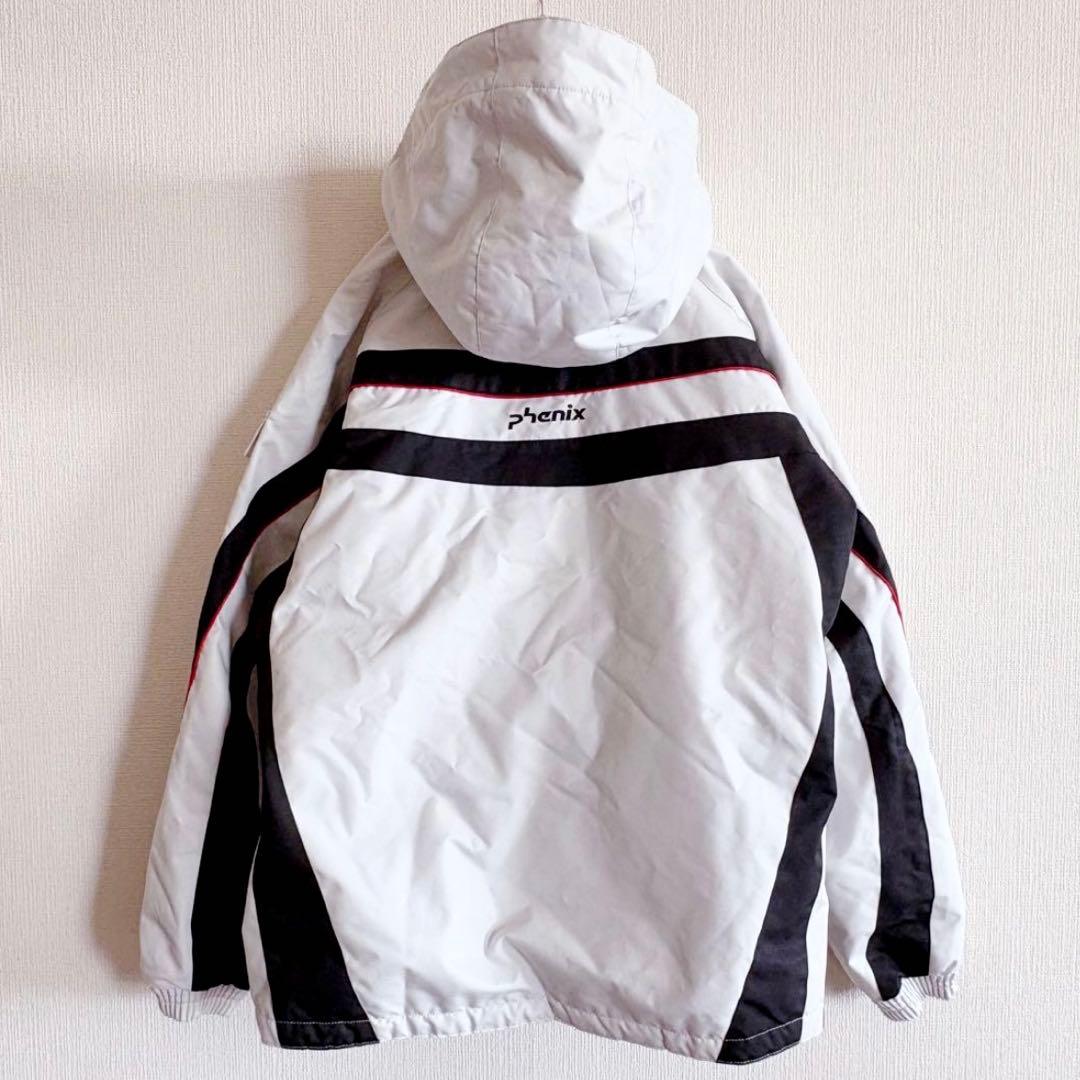 140 150 スキー　スノボ　ホワイト　ブラック　ジュニア スキーウェア 上下