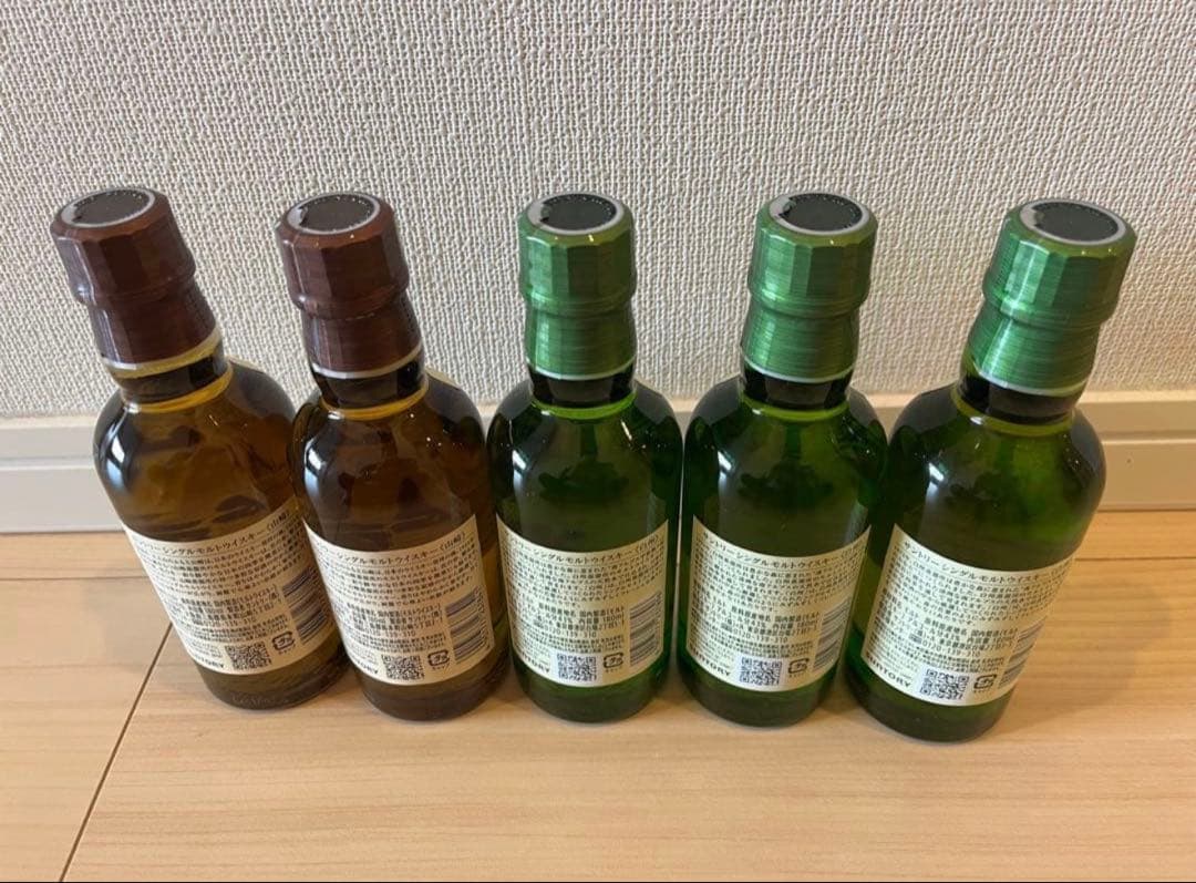 山崎 白州 シングルモルトウイスキー 180ml 5本セット