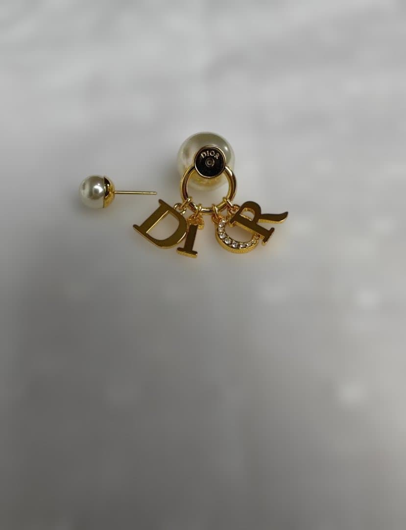 美品 Christian Dior パール ゴールド ピアス