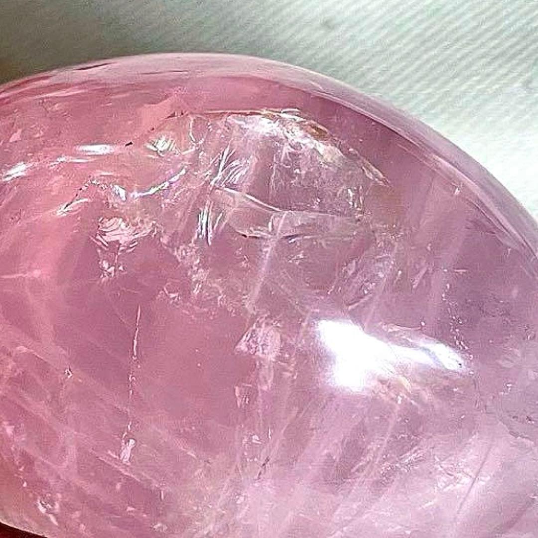 Q-1 【高品質】虹入りローズクォーツ ピンク　165g