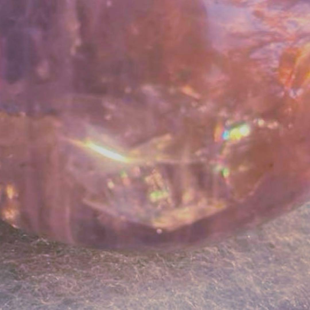 Q-1 【高品質】虹入りローズクォーツ ピンク　165g