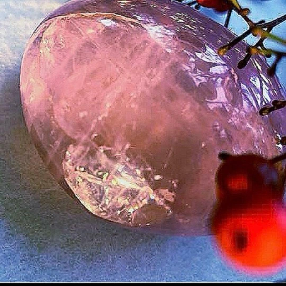 Q-1 【高品質】虹入りローズクォーツ ピンク　165g