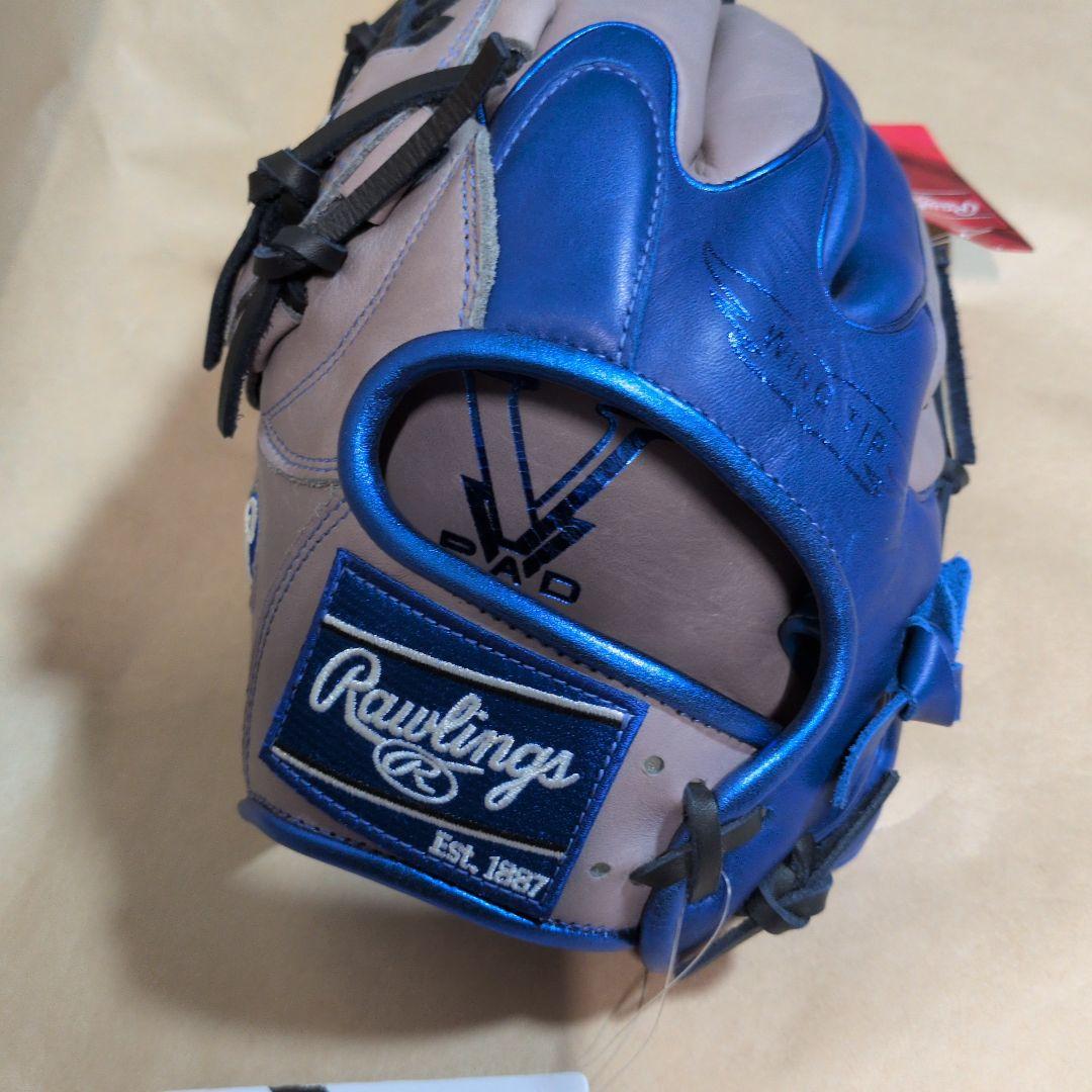 ローリングス:左投げ:大人用:軟式用グラブ:11.75インチ:グレー/ブルー