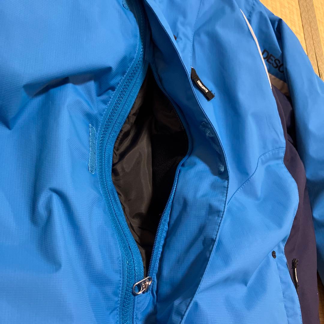 DESCENTE スキー スノーボードウェア 上下セット 男性用 青