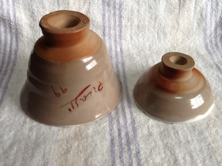 安食ひろ(1999年作) ピカソ碗(蓋付き） 於里辺碗　ぐい呑