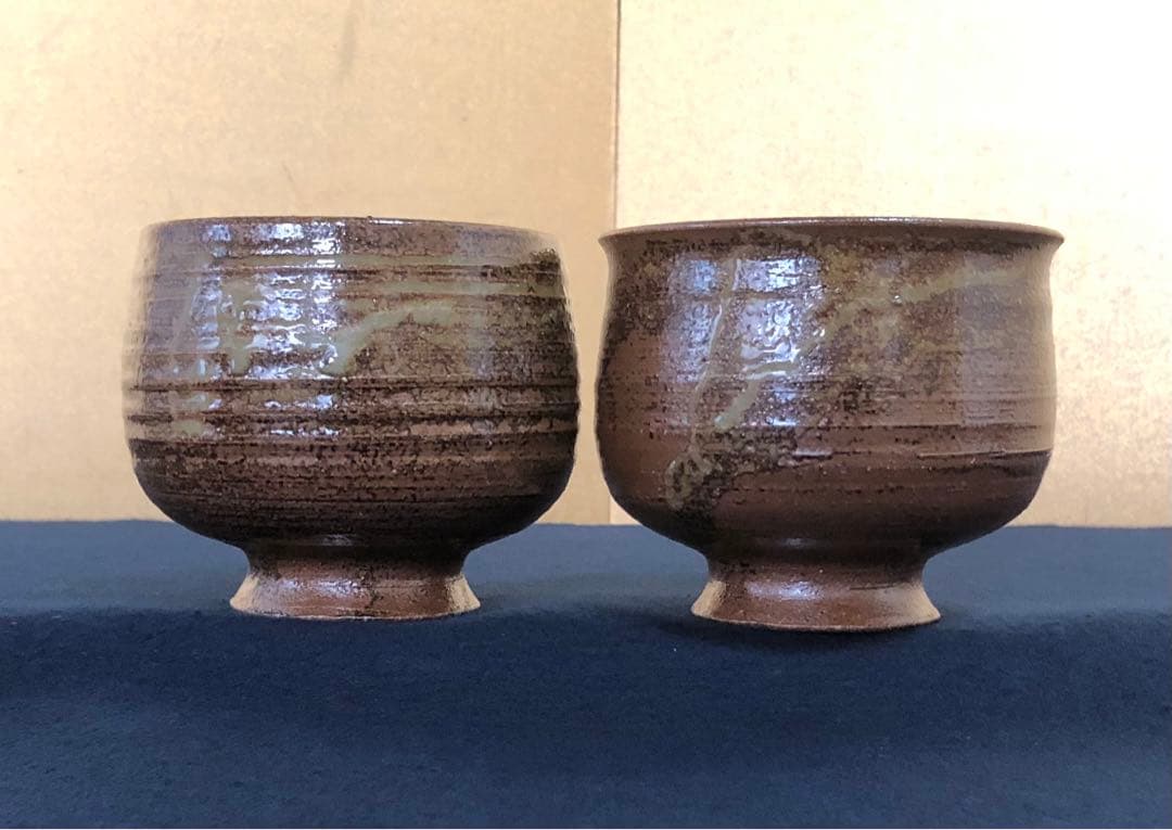 《R》伊羅保茶碗 萬古 延寿窯 二代 佐藤延寿 栞 共箱 260105か4