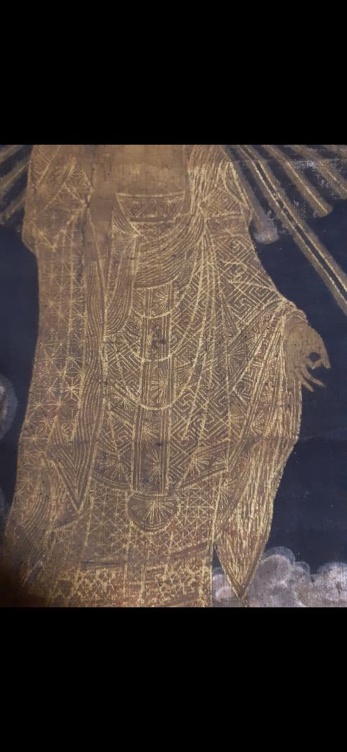 鎌倉時代阿弥陀三尊来迎図