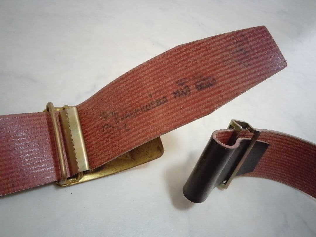 実物？ ソ連 ロシア ベルト サスペンダー 本革 軍 ソビエト ミリタリー