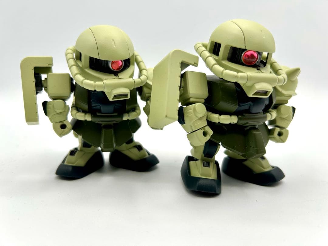 SDガンダム BB戦士ミキシング　シャアザクとザク2体セット　塗装改修品