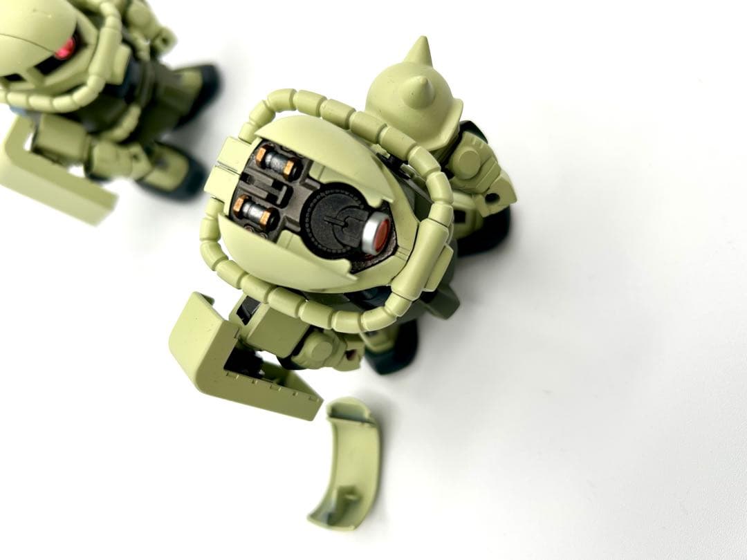 SDガンダム BB戦士ミキシング　シャアザクとザク2体セット　塗装改修品