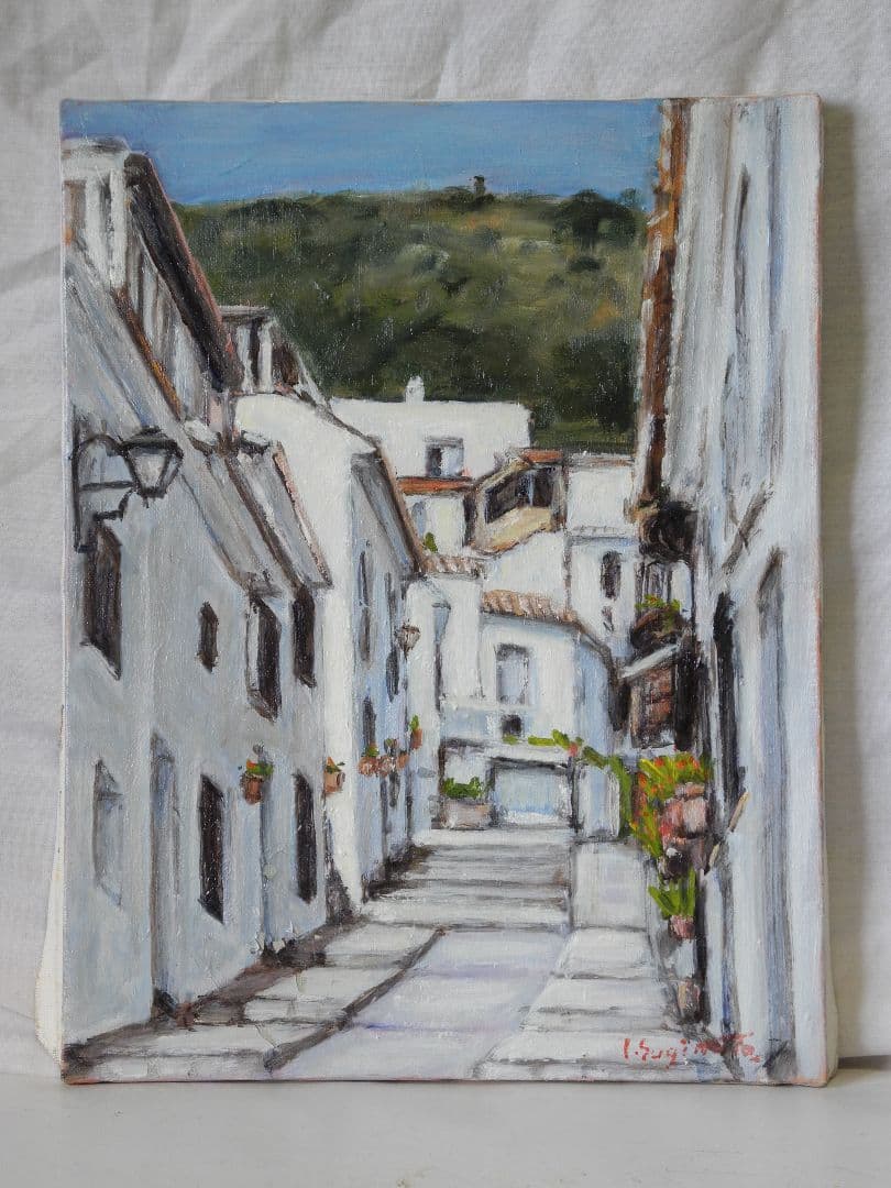 油絵ミハスの街角