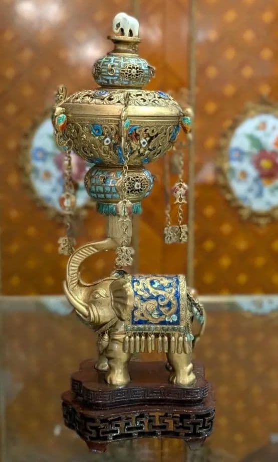 アンティーク 象 置物 骨董品 高さ36×横13×奥行9㎝