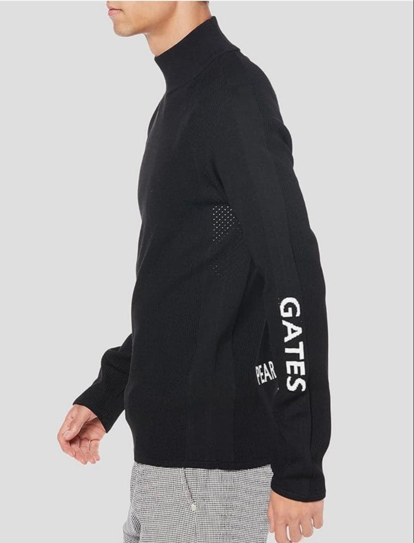 パーリーゲイツ サイズ5（Ｌサイズ） タートルネック ニット ブラック