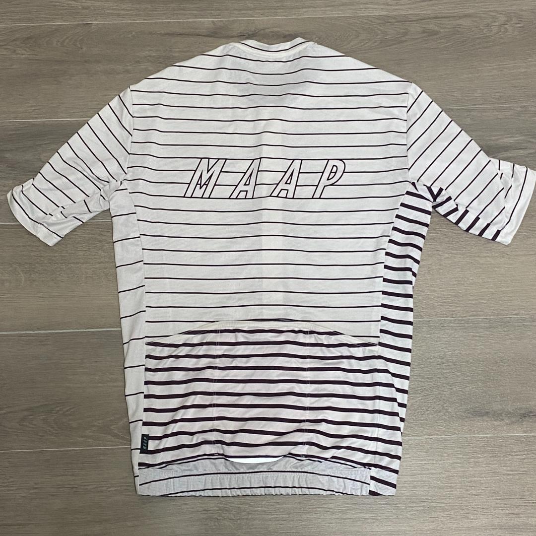 【美品】 チームフィット M 白ボーダー ジャージ