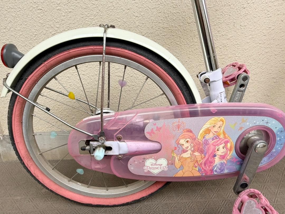 【引き渡し限定】ディズニープリンセス自転車18インチ
