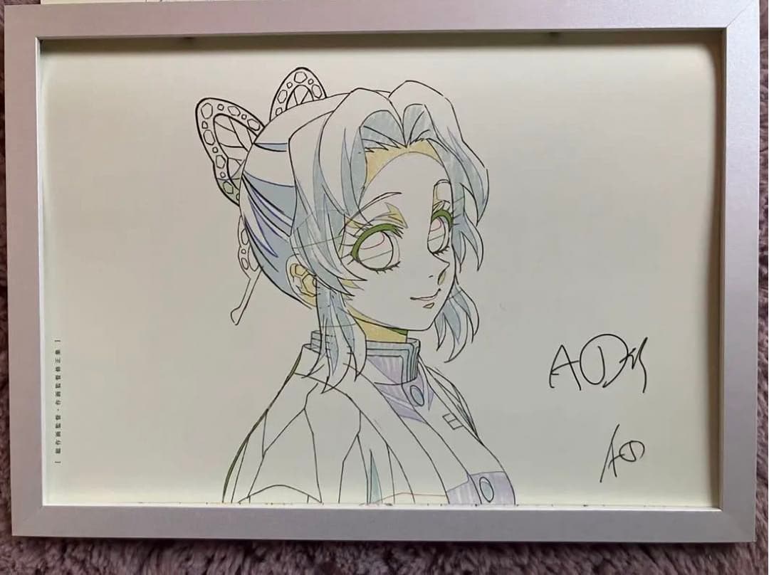 鬼滅の刃 胡蝶しのぶ ビジュアルアートパネル 額装品 ufotable