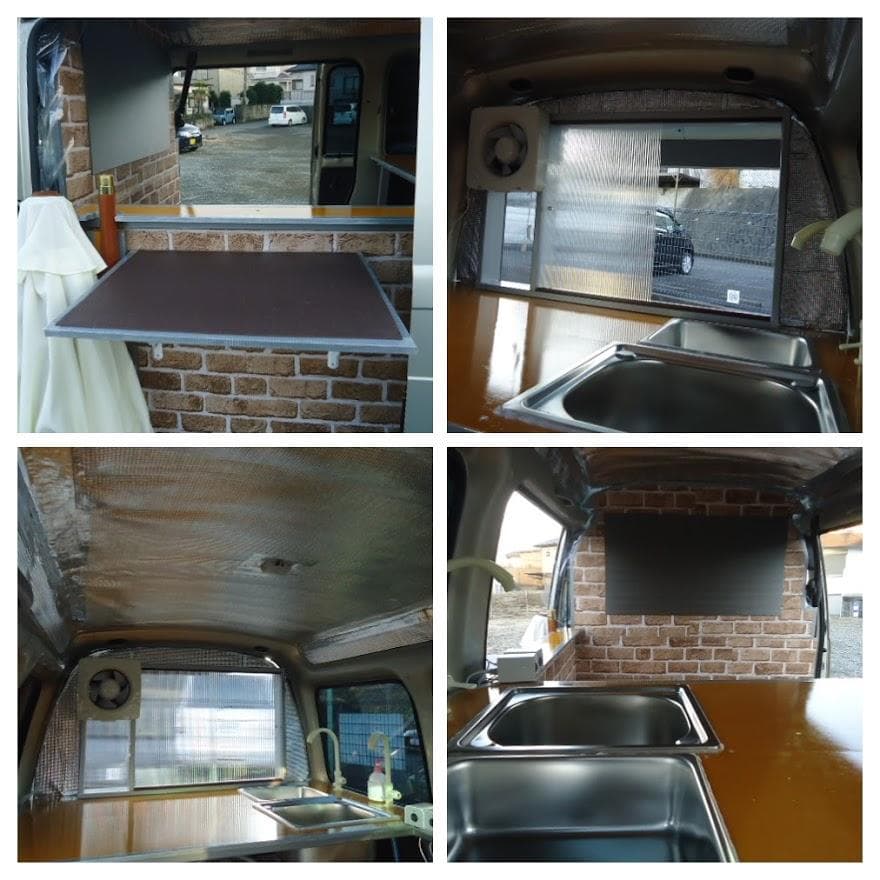 移動販売車の製作　キッチンカー用のパーツ一式と取付で25万円　サンバー限定