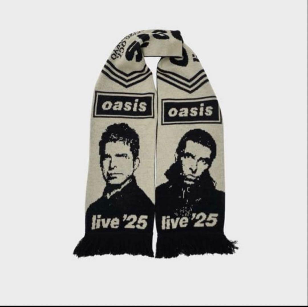 oasis フットボールスカーフ live '25 新品未使用　ステッカー付き