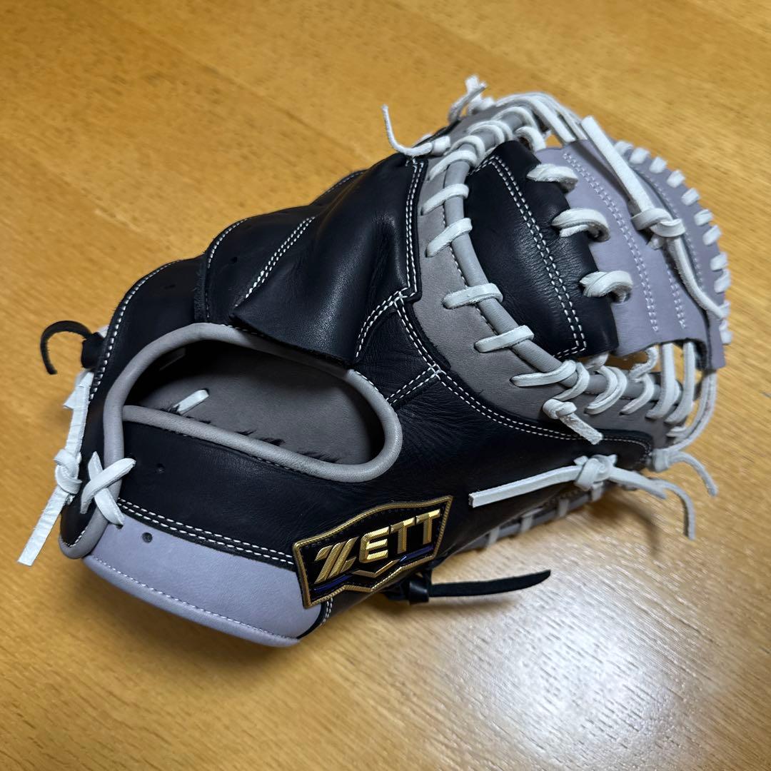 美品 ZETT ネオステイタス 軟式キャッチャーミット 湯もみ型付け済み