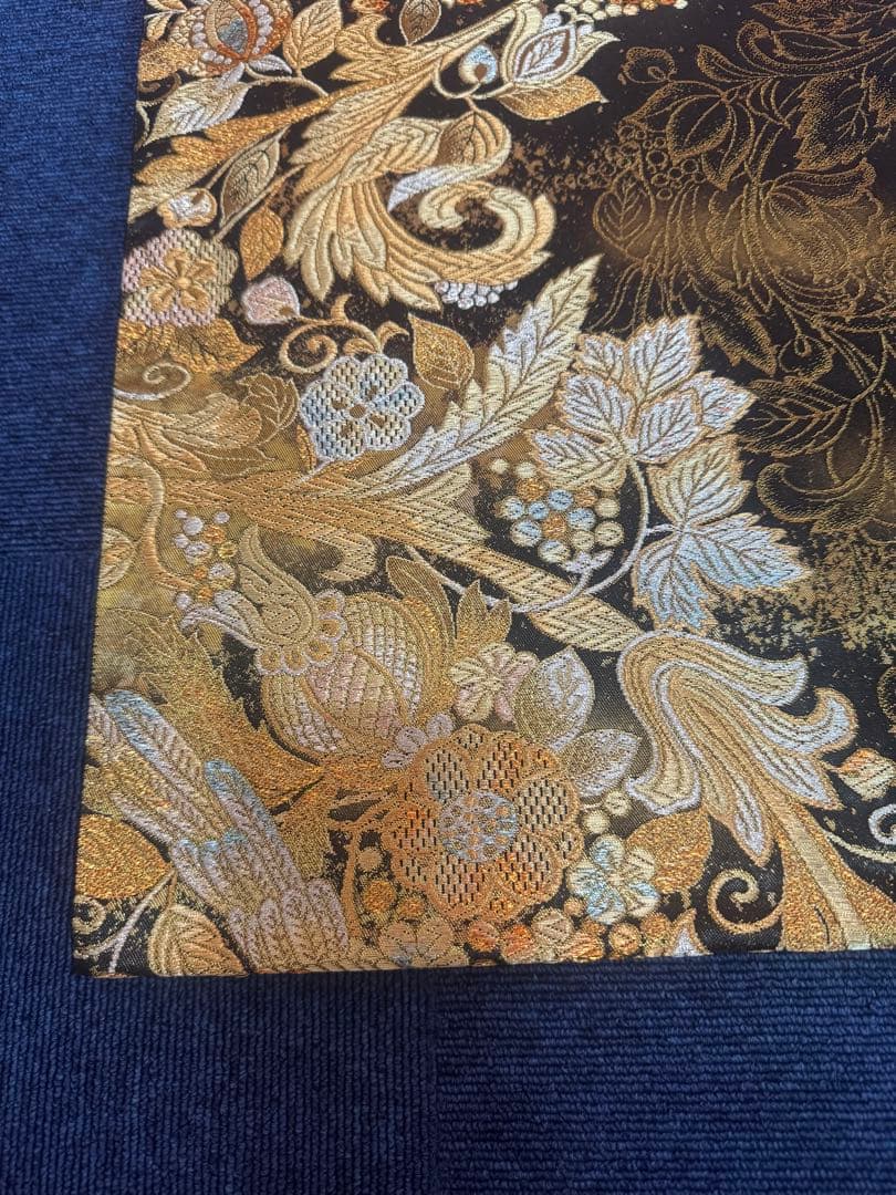 2697袋帯 古代彫金紋 西陣織 金糸　高級上質上品　約440cm 未使用