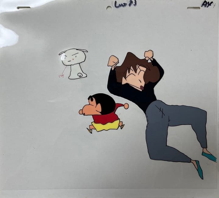 クレヨンしんちゃん　野原しんのすけ＆野原みさえ＆シロ　セル画8枚＋原画セット