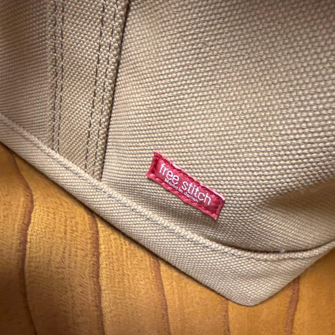 free stitch ベージュ キャンバス キャリーバッグ 小型中型犬用