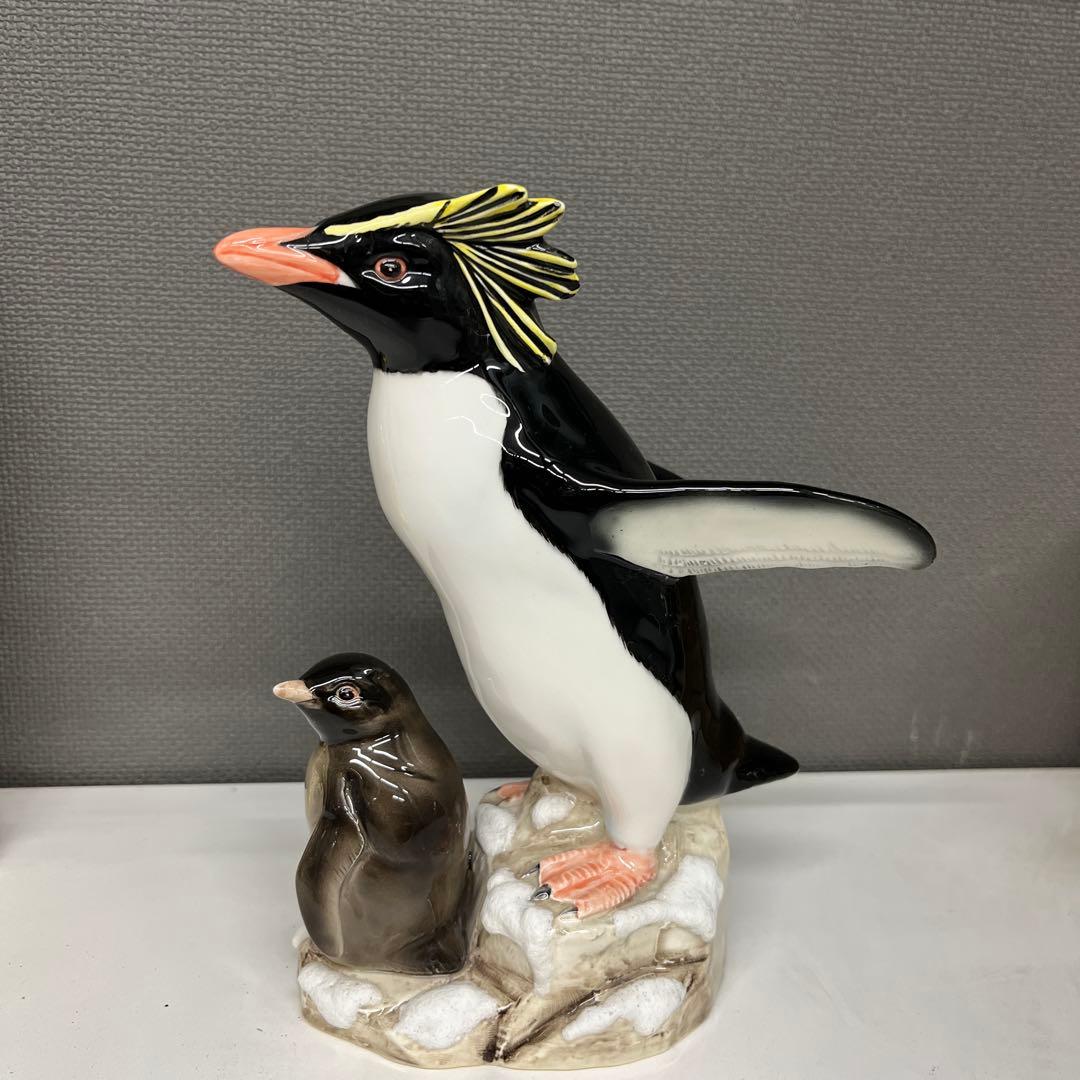 陶器製ペンギンフィギュア 親子