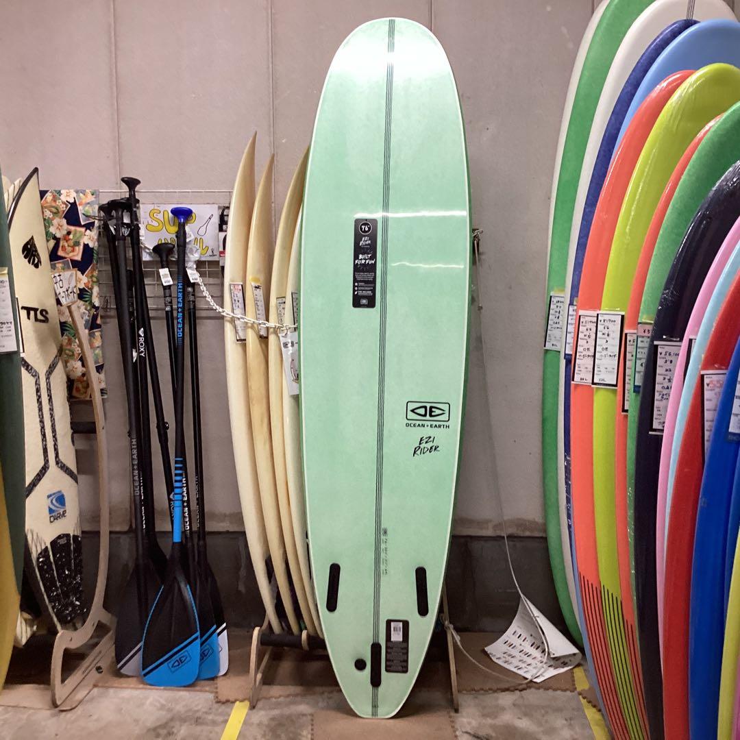 誰でも乗れる新品格安オーシャンアースイージーライダーソフトボードグリーン7,6❣️