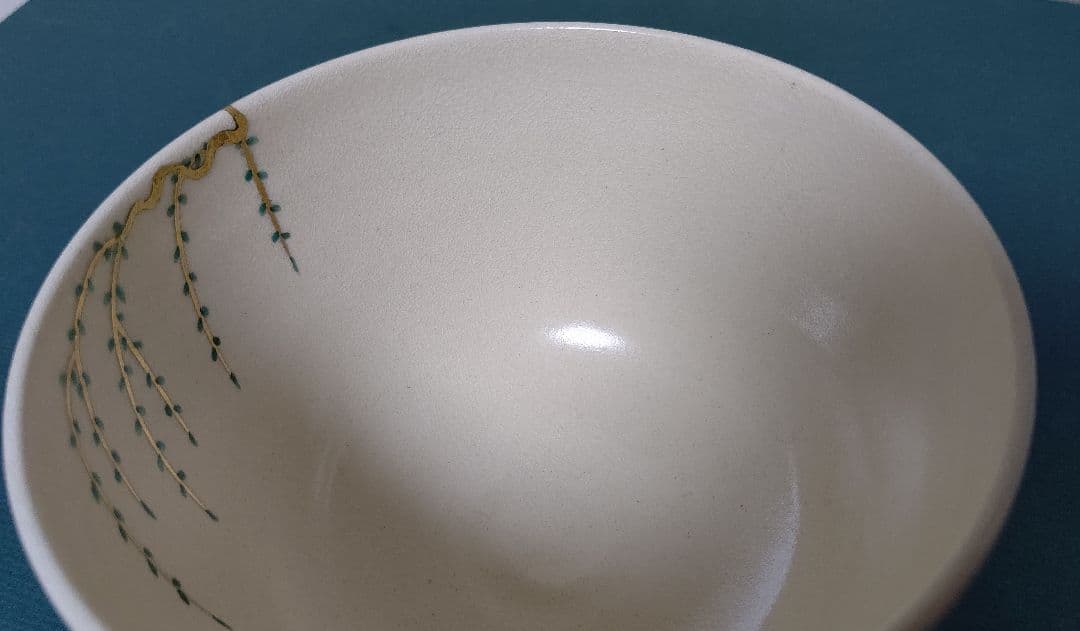 杉田祥平造 色絵仁清立雛画茶碗 清閑寺窯 木箱付 立雛 抹茶茶碗