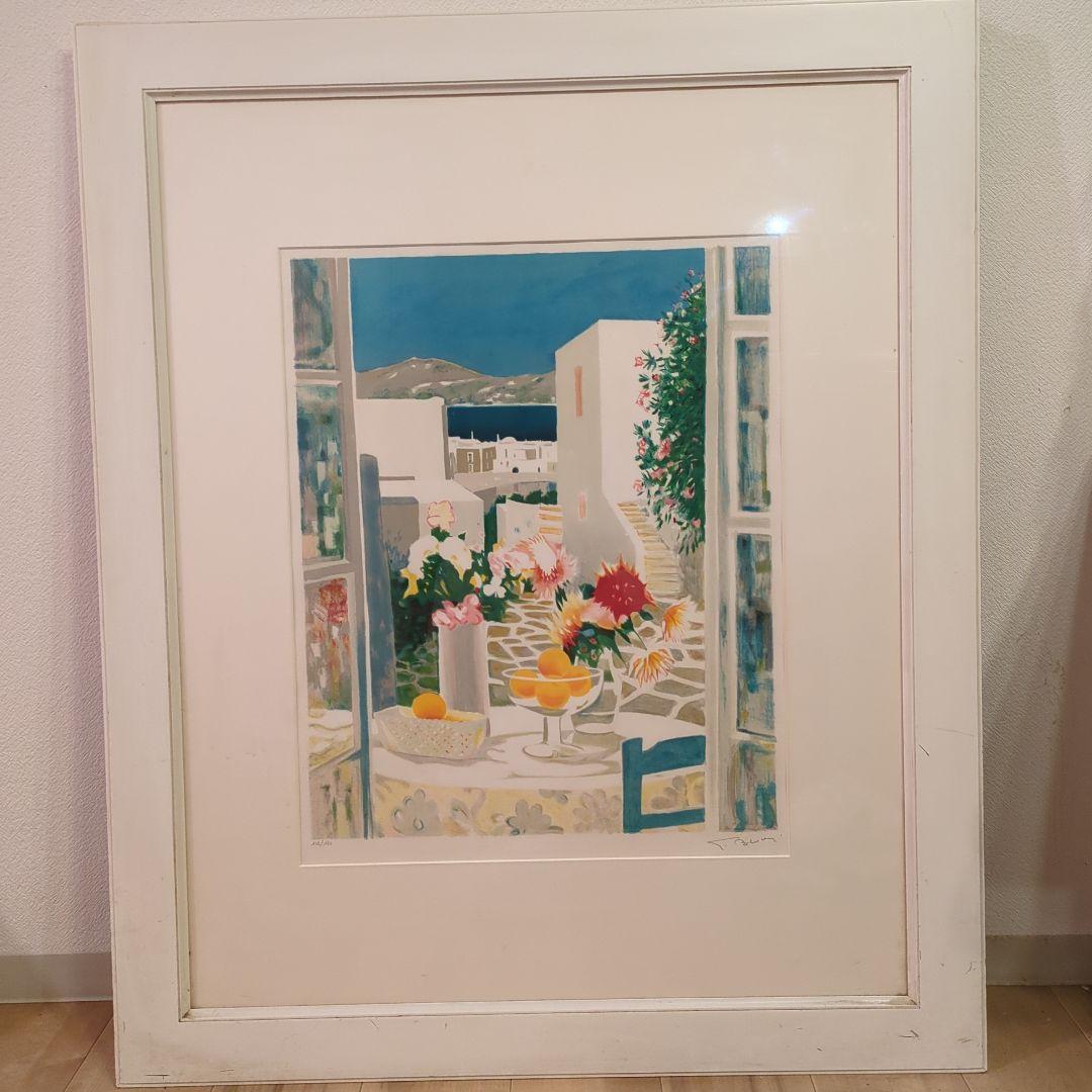 ギリシア旅行で買った絵画(額縁入り)