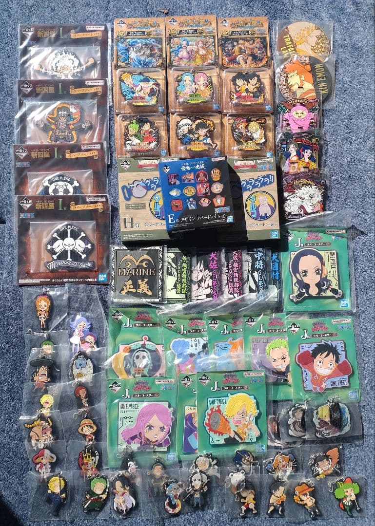 ワンピース一番くじ ラバーアソート、 ラバートレイ計56点セット