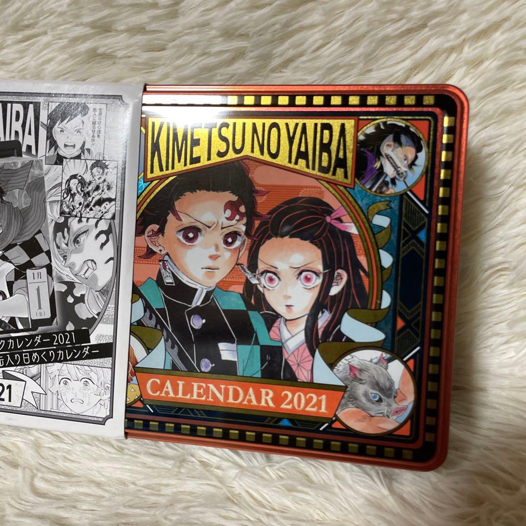 鬼滅の刃 コミックカレンダー 特製缶入り日めくりカレンダー 2021