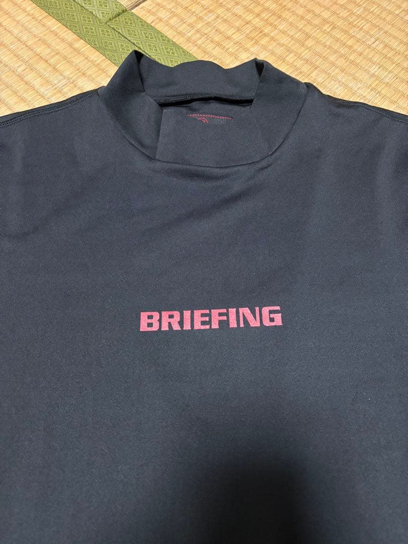 ブリーフィング　モックネック　ブラック　黒　長袖シャツ XL