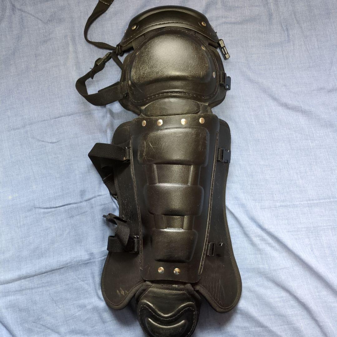 硬式ミズノキャッチャー防具セット 紺 ヘルメット付き