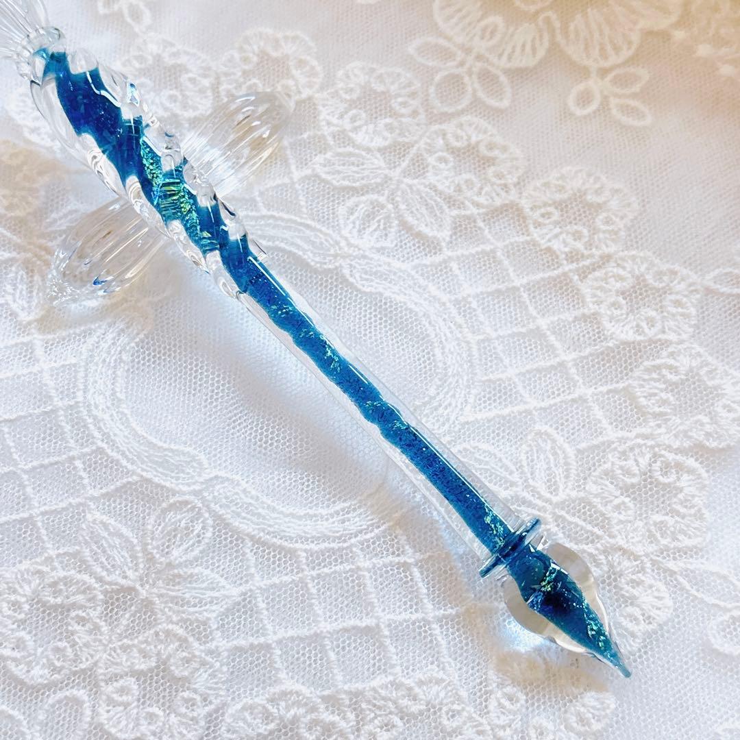 【美品レア】銀河鉄道の夜　ガラスペン　ガラス工房LUC