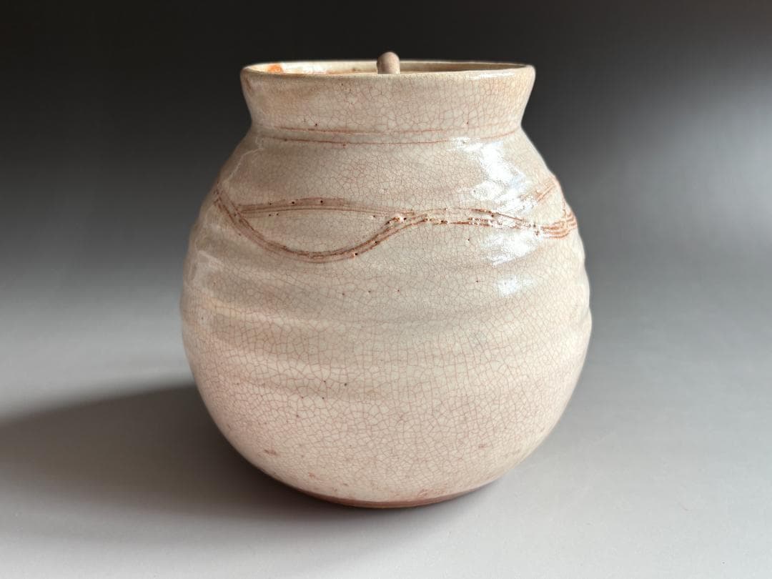 12代田原陶兵衛　萩焼　水指　即中斎書付　茶道具　表千家