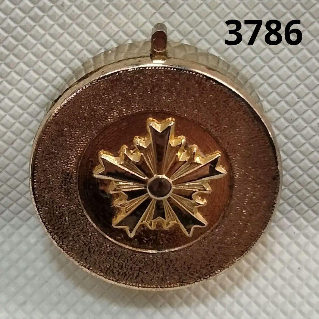 3786 旭日章 金メッキ朱肉入れ 激レア