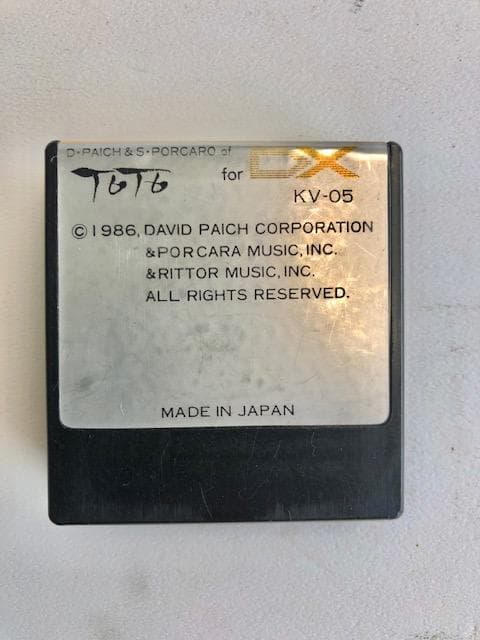 DTM・DAW YAMAHA DX7 Voice Rom TOTO