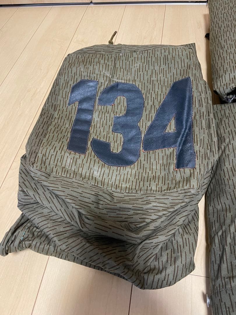 東ドイツ軍幕　4枚　デッドストック品　洗浄済　ワックス処理済　ポール、ペグセット