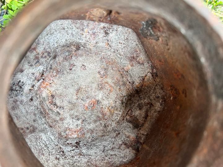 龍文堂安之助　六角鉄瓶　龍雲菊花模様　稀少